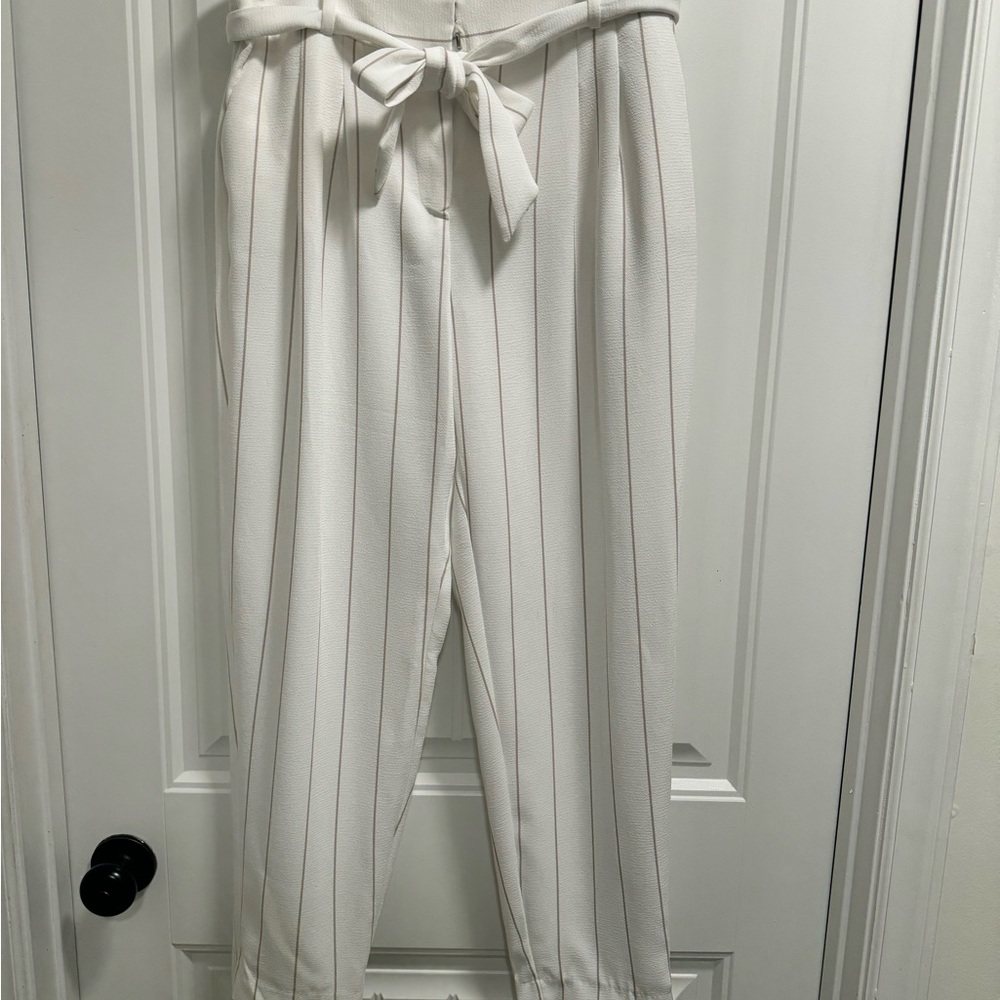 The Limited White Pinstripe Women's Trousers -Size 10